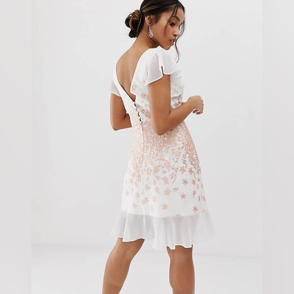 Chi Chi London Nelley Embroidered Jacquard Dress 12 size NWT from NORDSTROM - Picture 10 of 14